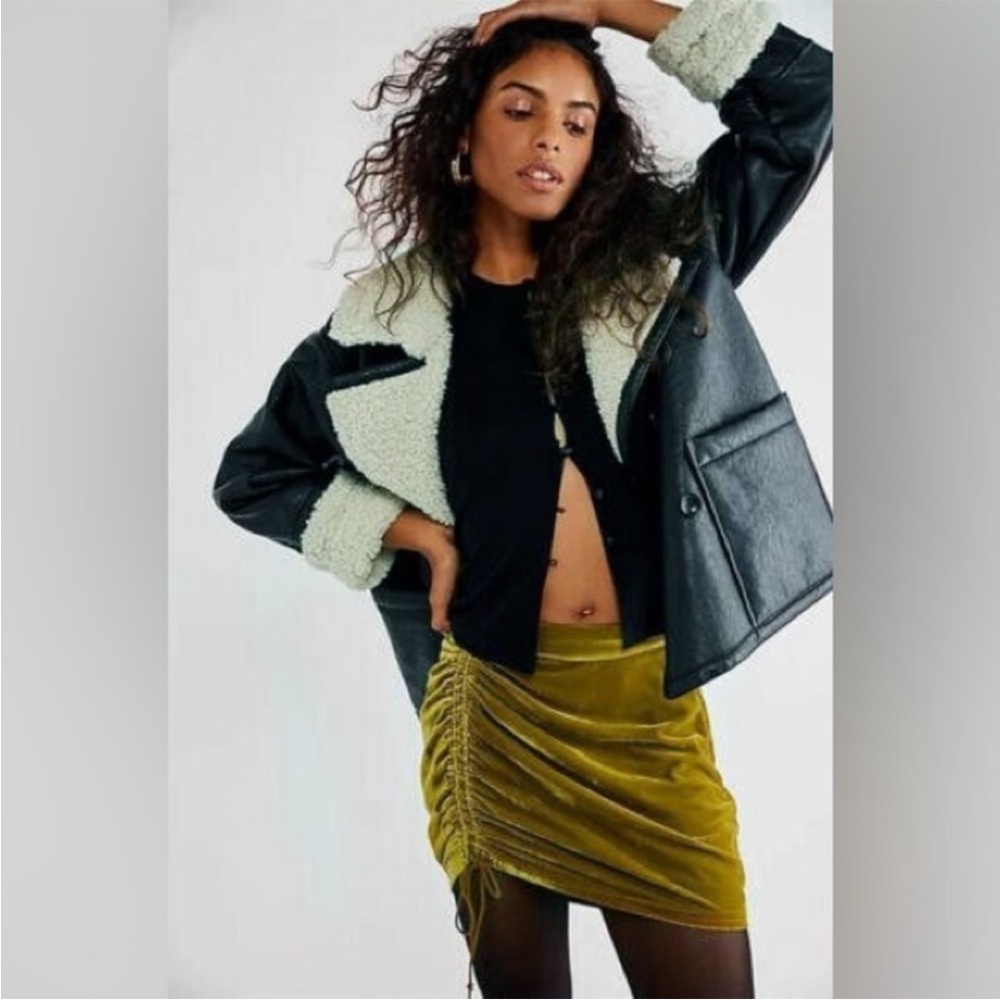 Free People Vivienne Velvet Mini Skirt